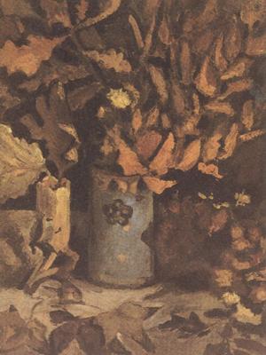 Vincent Van Gogh Vase with Dead Leaves (nn04) oil painting picture